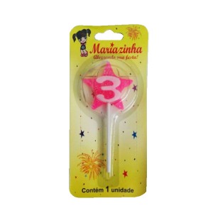 MARIAZINHA VELA ESTRELA N3 ROSA C/10