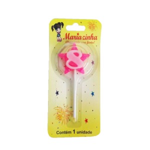 MARIAZINHA VELA ESTRELA N8 ROSA C/10