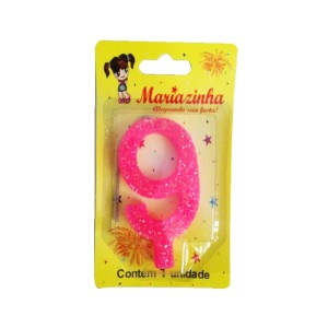 MARIAZINHA VELA SUPER BRILHO N9 ROSA C/10