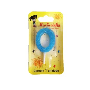 MARIAZINHA VELA BRILHINHO N0 AZUL C/10