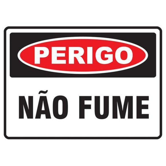 PLÁCA PERIGO NÃO FUME 20X30 REFS218 JA