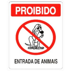 PLÁCA PROIB ENTR DE ANIMAIS 15X20 REFP33 JA