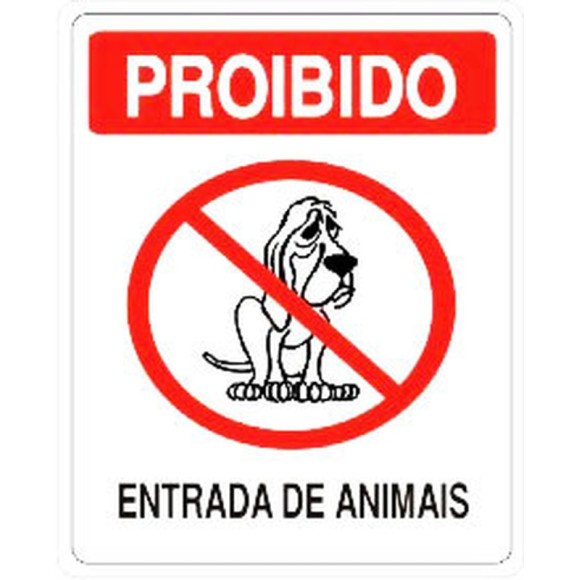 PLÁCA PROIB ENTR DE ANIMAIS 15X20 REFP33 JA