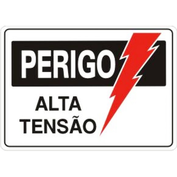 PLÁCA PERIGO ALTA TENSÃO 20X30 REFS217 JA