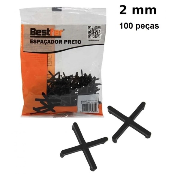 ESPACADOR PRETO 2MM PCT C/100 RFBFH1945 BESTFER