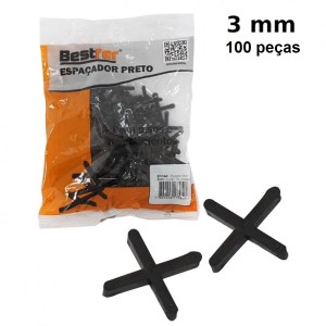 ESPACADOR PRETO 3MM PCT C/100 REFBFH1946 BESTFER