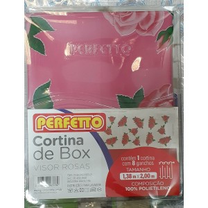 CORTINA DE BOX VISOR ROSAS
