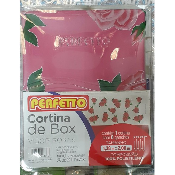 CORTINA DE BOX VISOR ROSAS