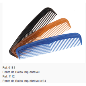 HAIR BONITINHO PENTE DE BOLSO INQUEBRÁVEL C/24 UNID 1112/82111 MARILU