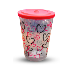 COPO CANUDI 450ML MENINAS SORTIDOS REF: 1420CN - AZZU