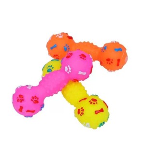 BRINQUEDO DE BORRACHA HALTERES PATA OSSO ZN0090